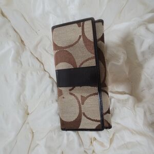 Coach Brown and Tan Canvas Accessory